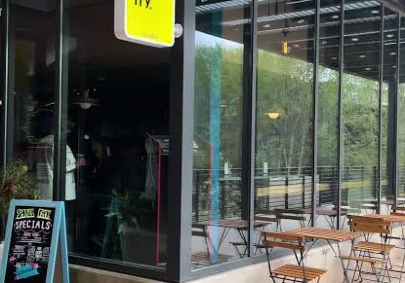 Storefront and sidewalk seating at Small Fry in Atlanta Dairies