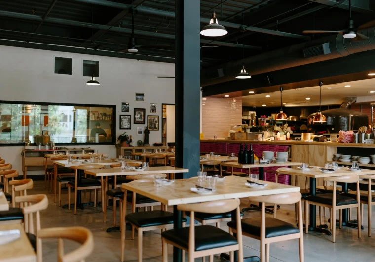 Dining room at Spina in Atlanta Dairies