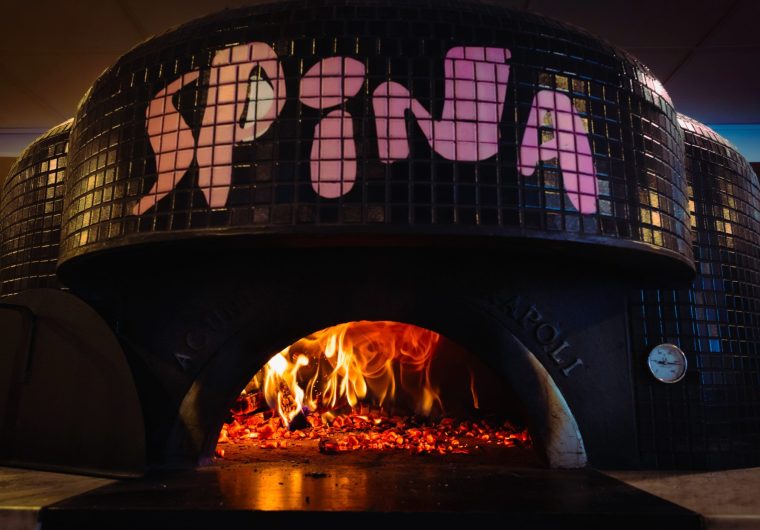 Tiled pizza oven at Spina in Atlanta Dairies